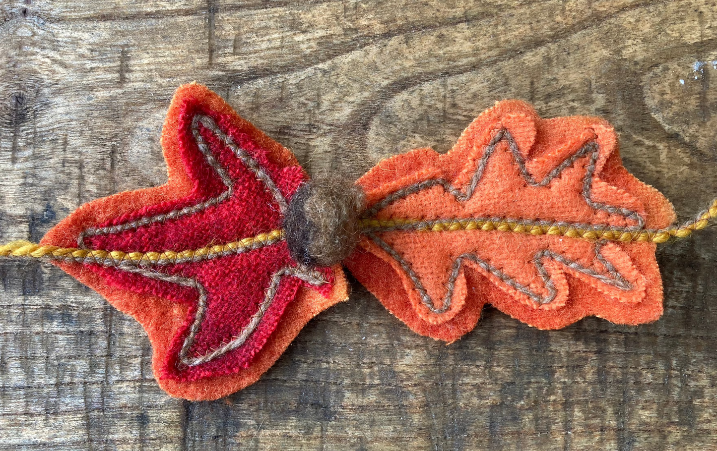 Autumn Leaves String - Garland - Field Maple with Oak - Brown