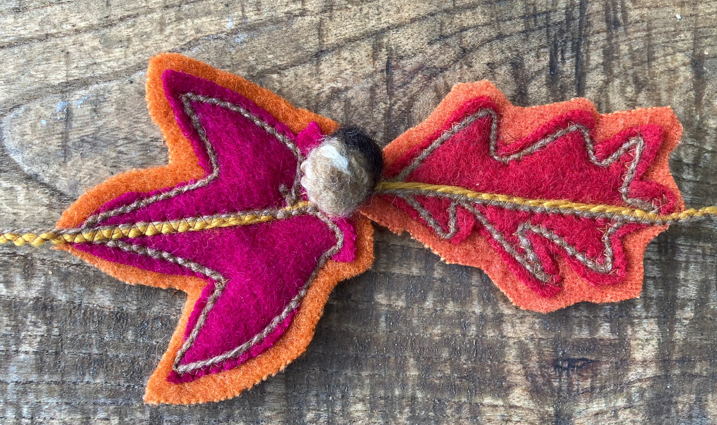 Autumn Leaves String - Garland - Field Maple with Oak - Brown