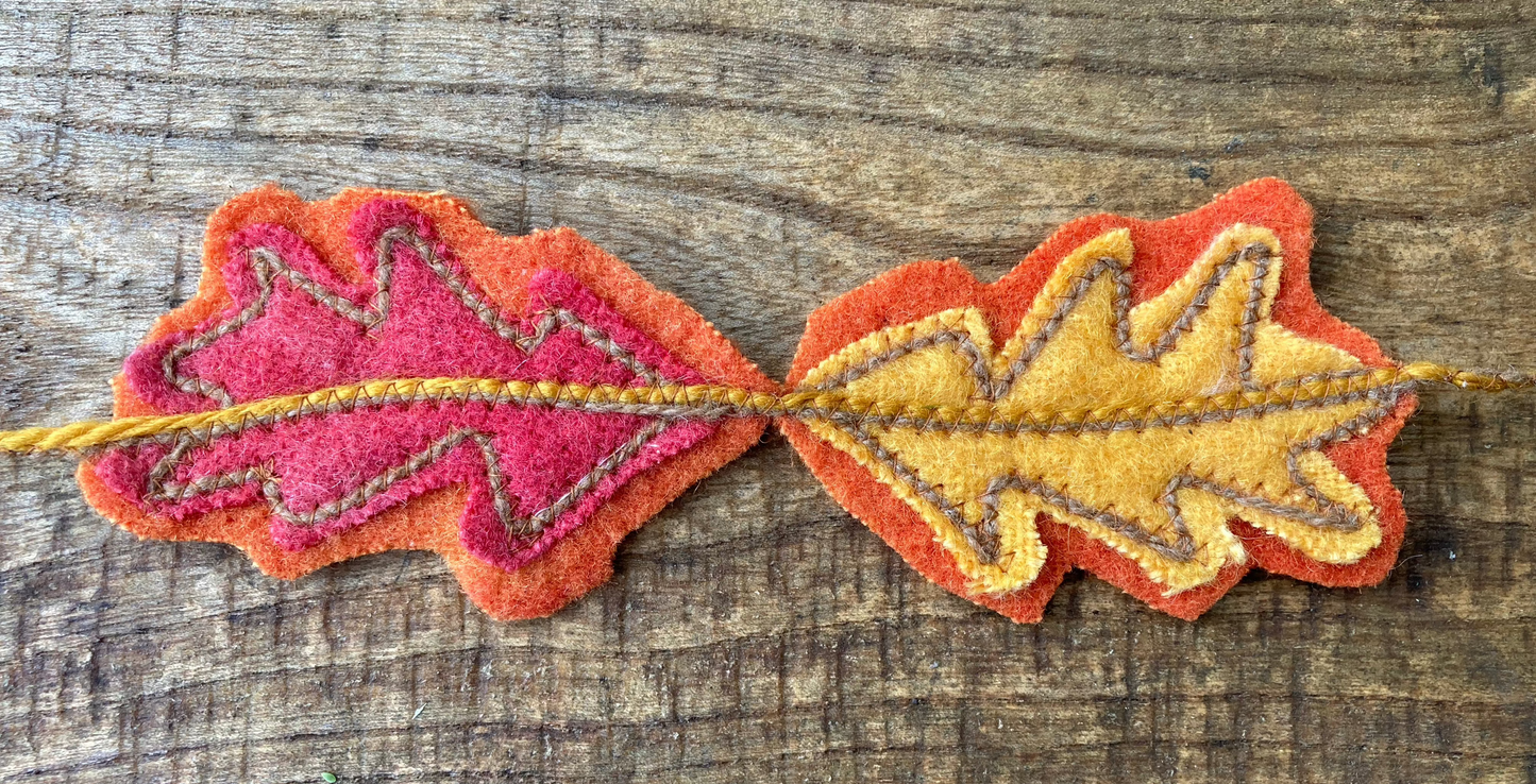 Autumn Leaves String - Garland - Field Maple with Oak - Yellow