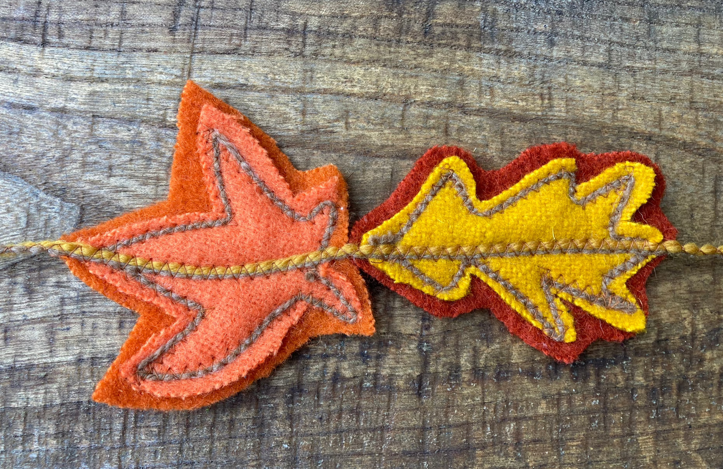 Autumn Leaves String - Garland - Field Maple with Oak - Yellow