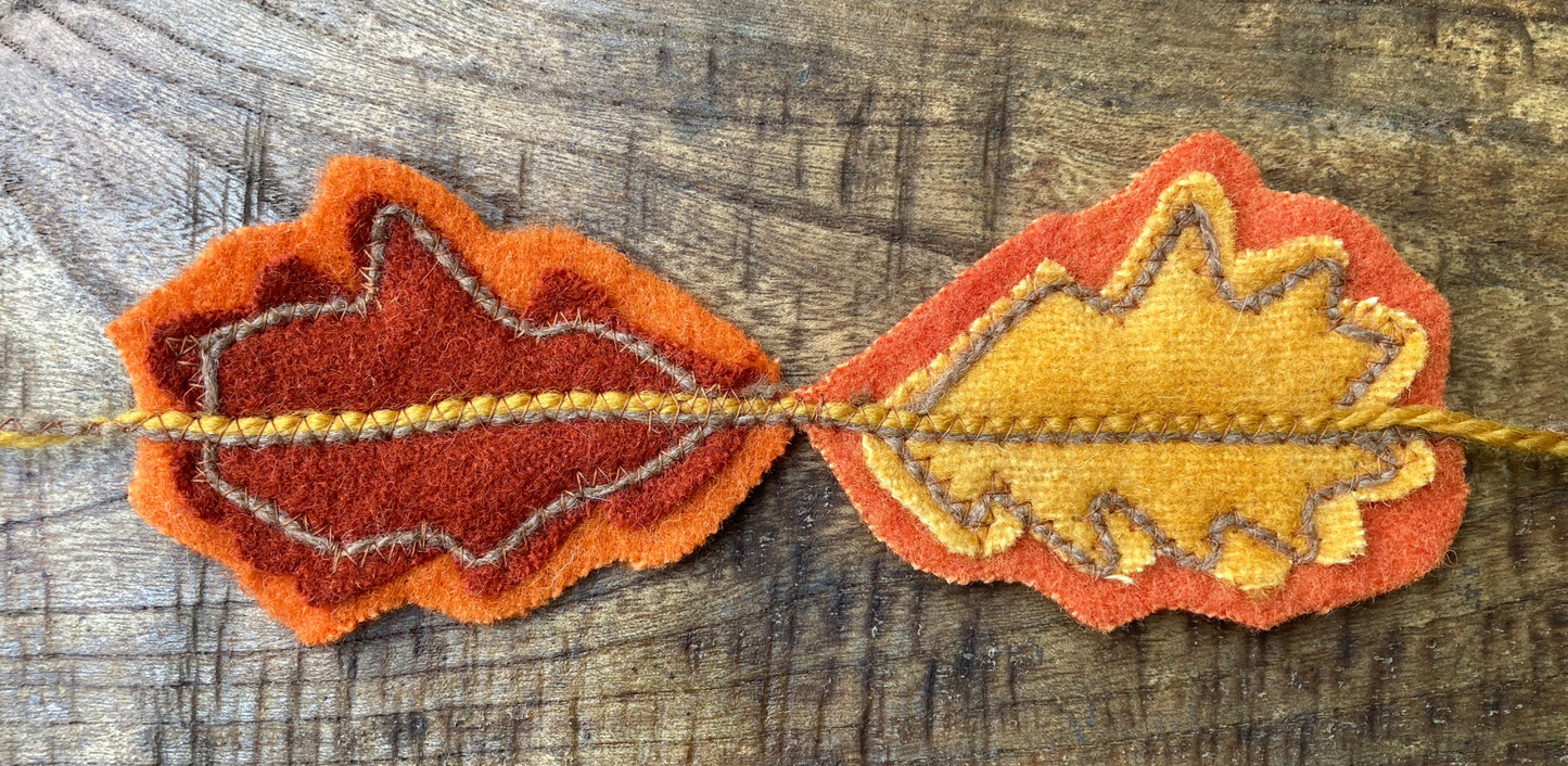 Autumn Leaves String - Garland - Field Maple with Oak - Yellow