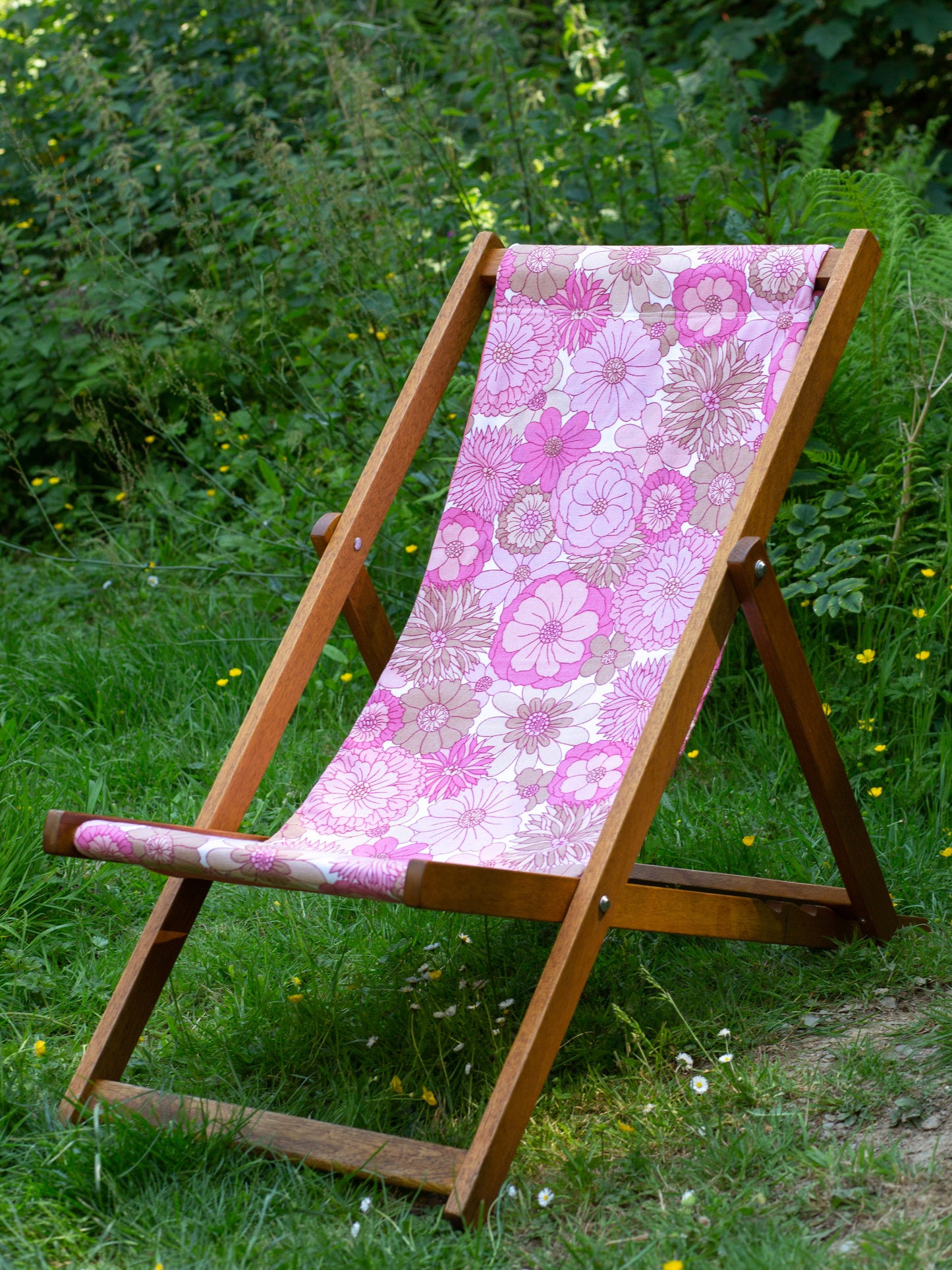 Deckchair - 70's Flowers - Pink
