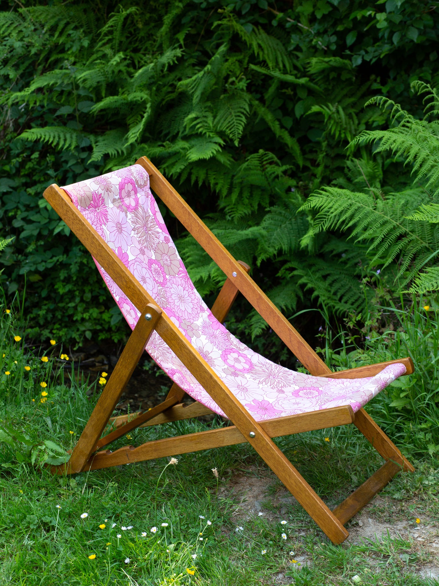 Deckchair - 70's Flowers - Pink