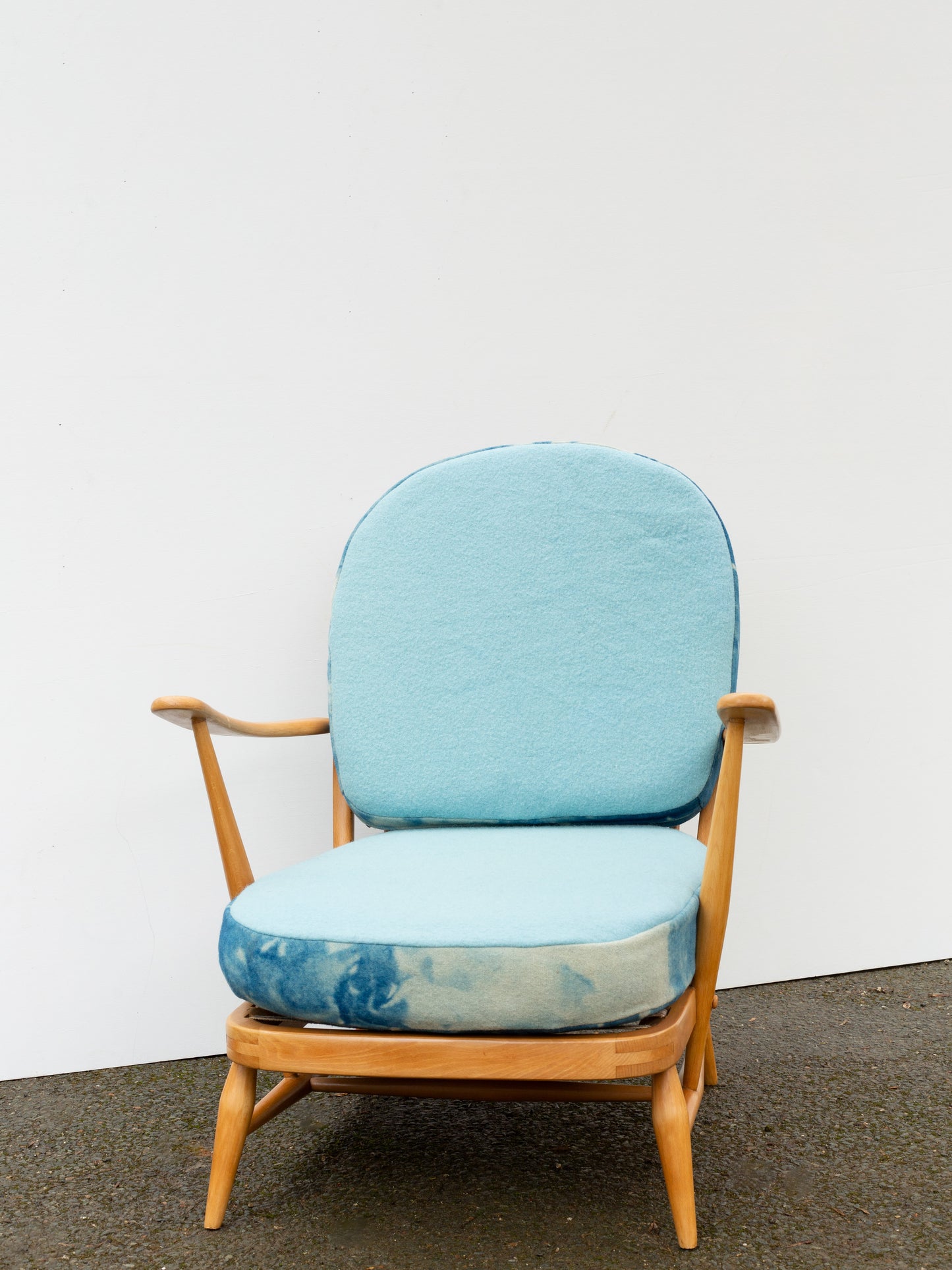 Ercol Windsor 203 Armchair - Indigo Hand-dyed Wool Covers
