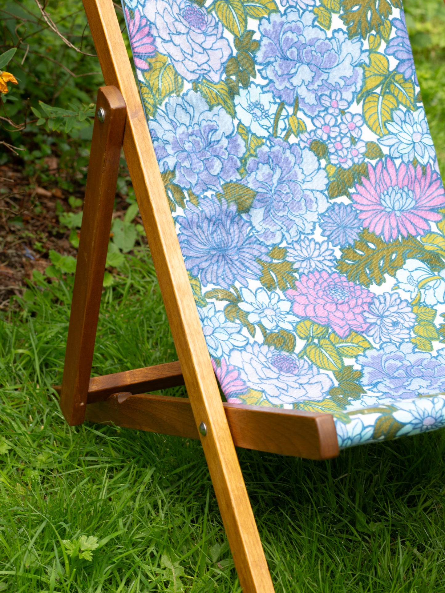 Deckchair - Big Flower - Purple/Blue/Green
