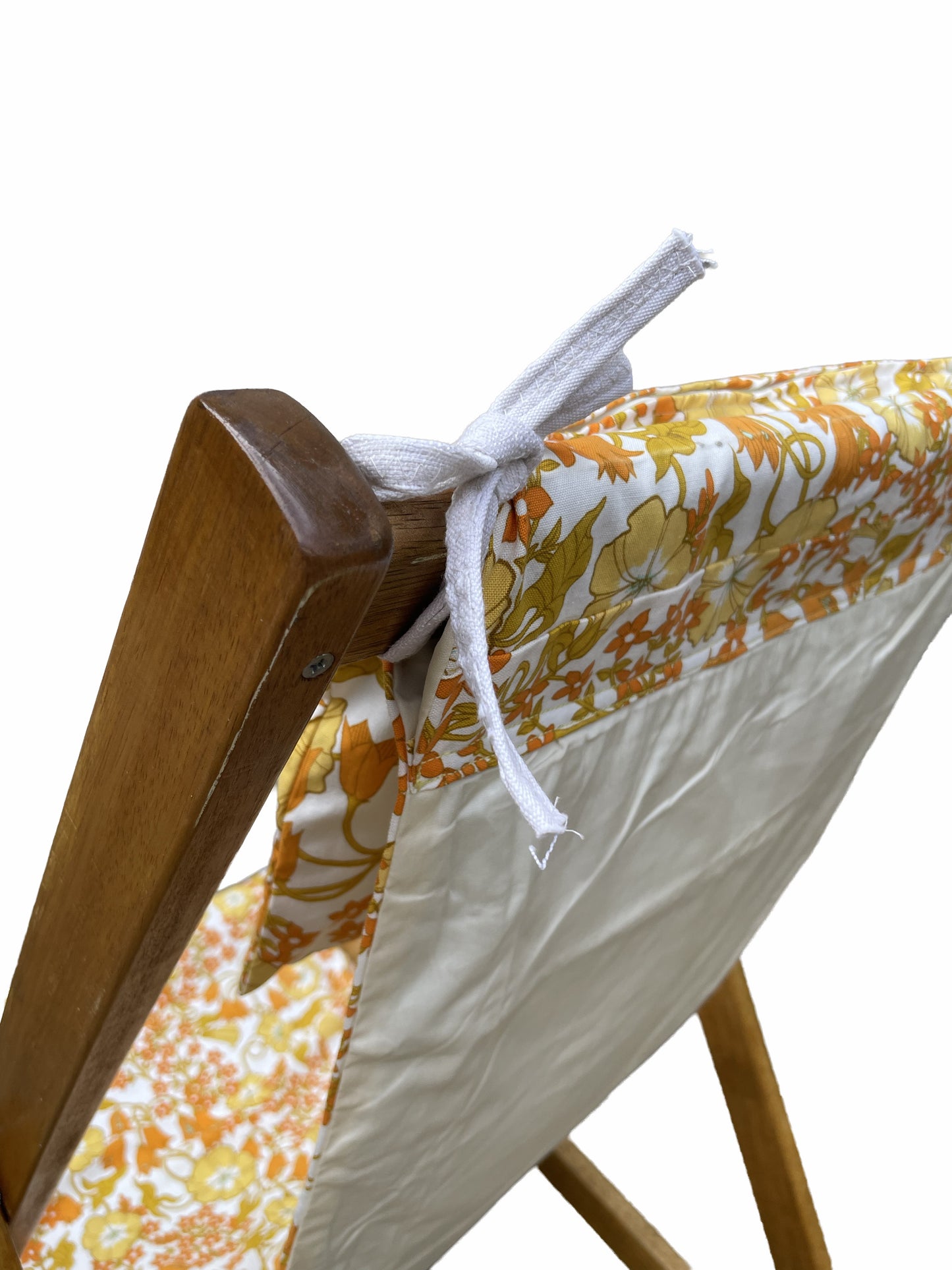 Deckchair - 70's Flowers - Yellow and orange