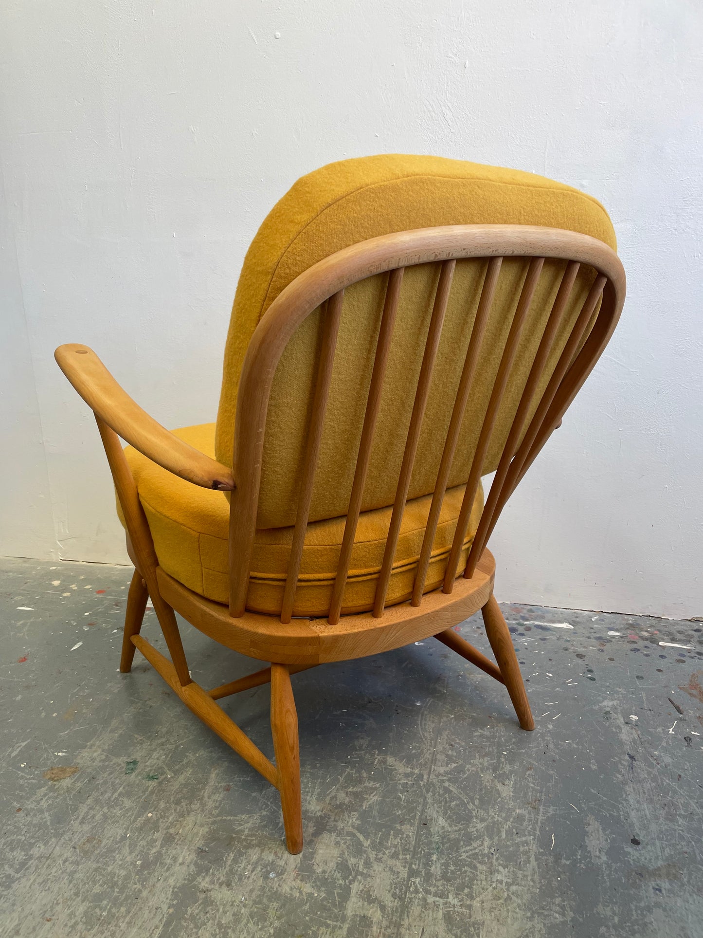 Ercol Windsor 334 Armchair - Mustard Wool Covers