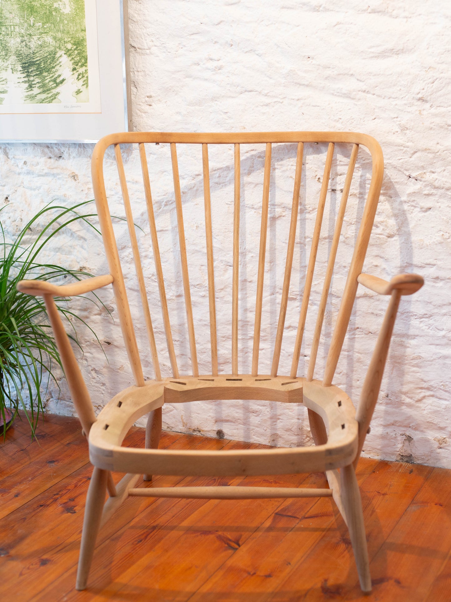Ercol 477 Double Bow Low Back Easy Chair - Fully Restored