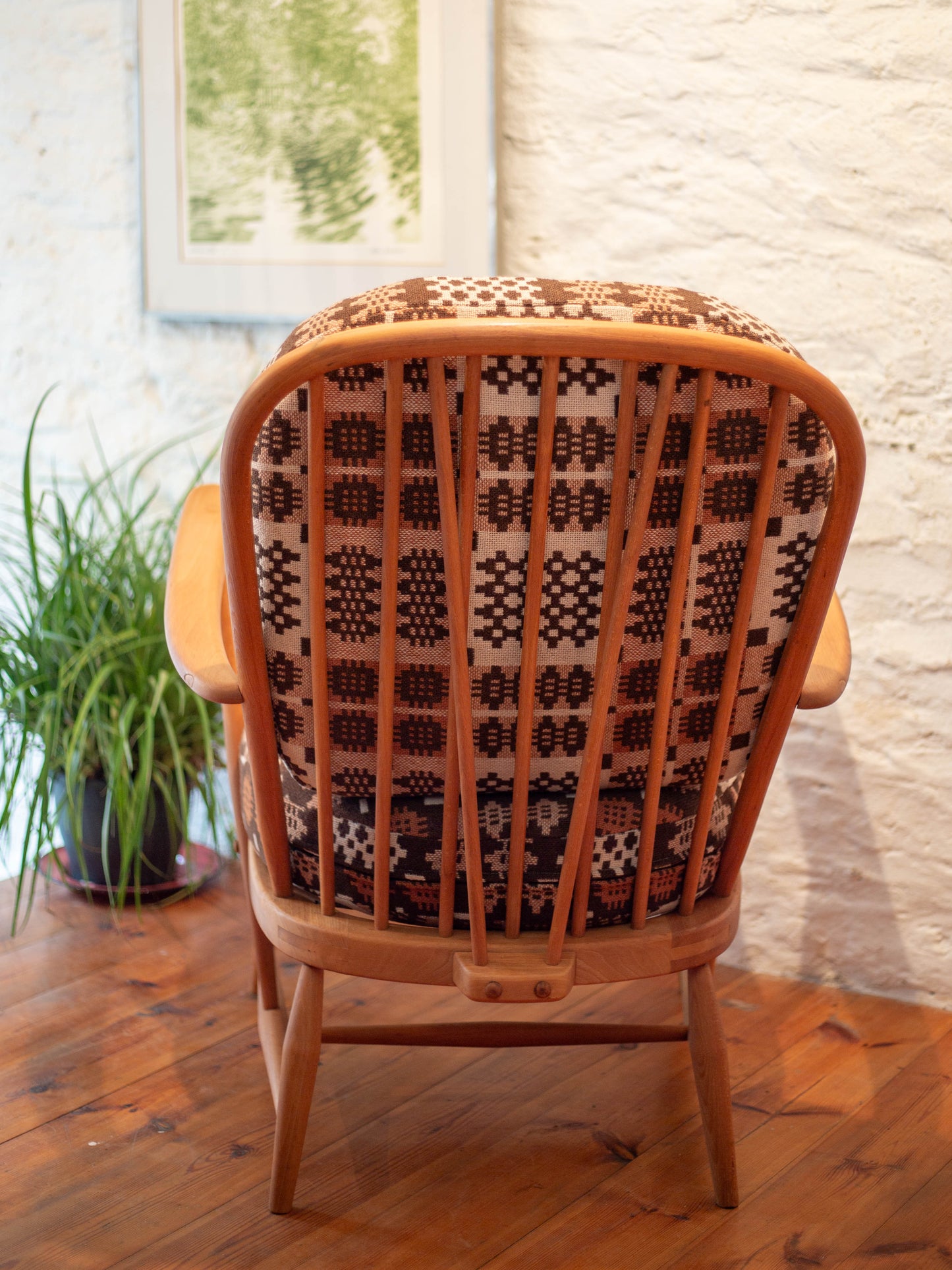 Ercol Windsor 335 Armchair - Fully Restored welsh tapestry