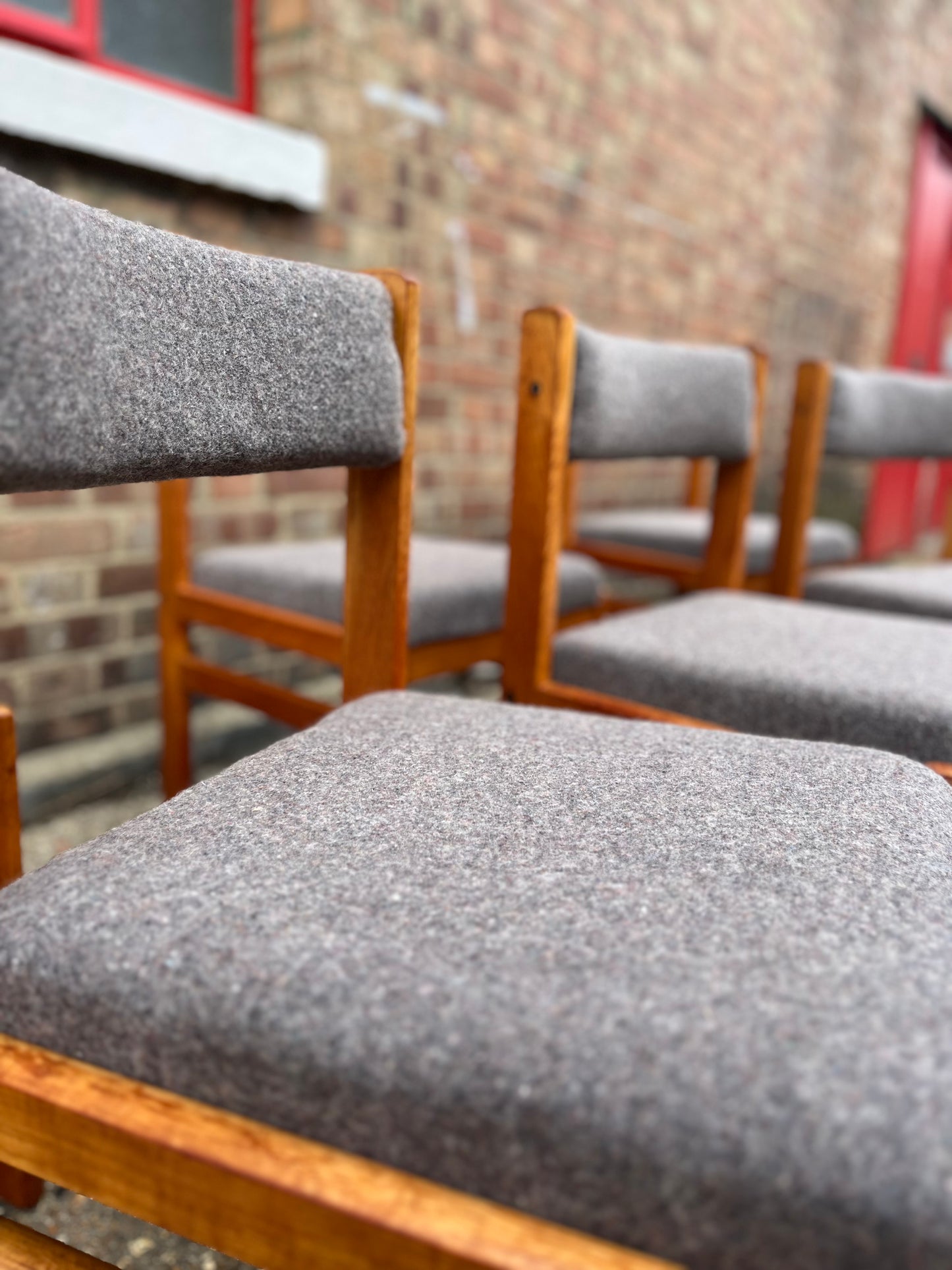 Gangso Møbler A/S Danish Dining Chairs - set of six - Grey