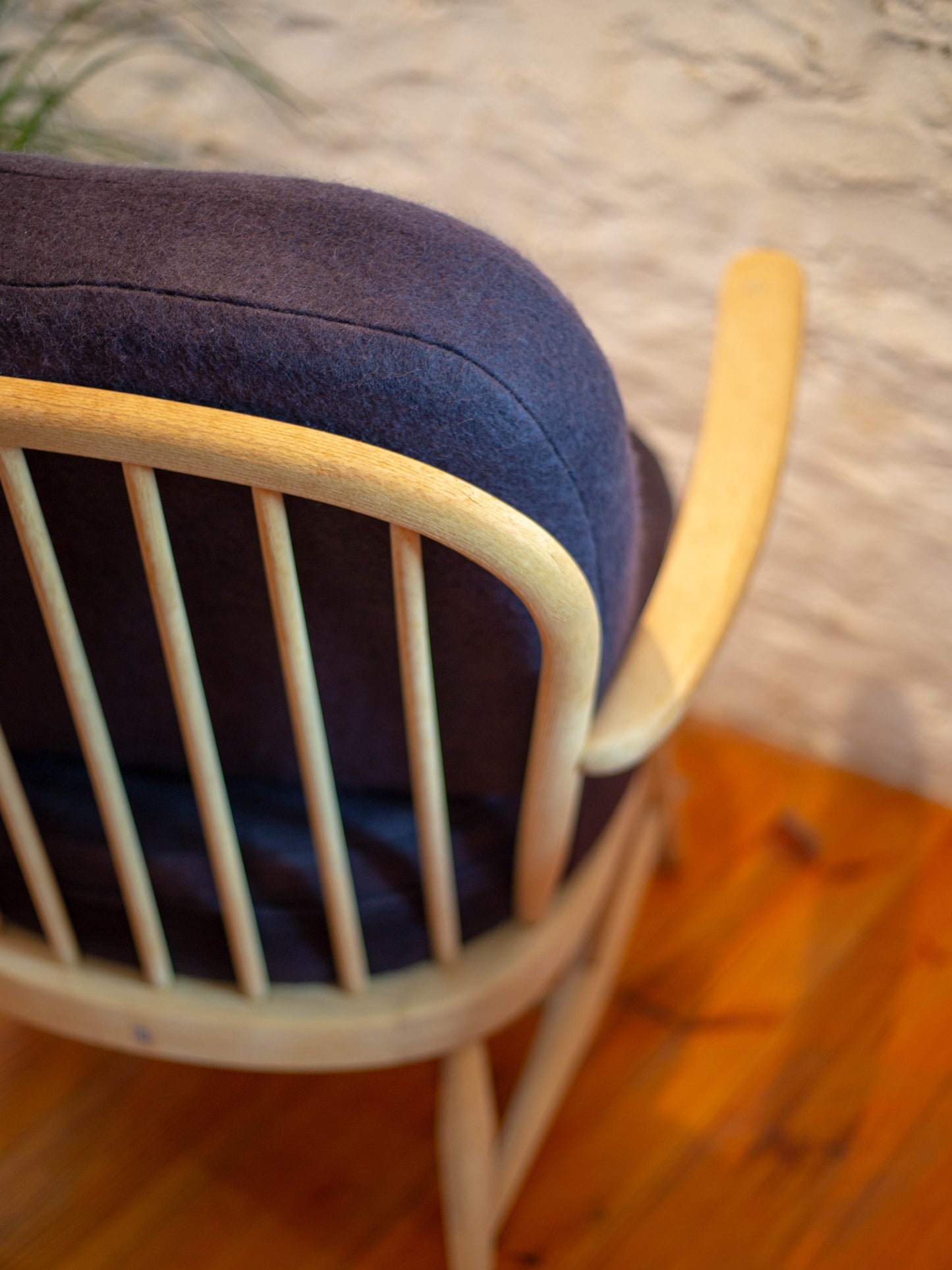 Ercol Windsor 334 Armchair - Dark 'ish' Grey Wool Covers