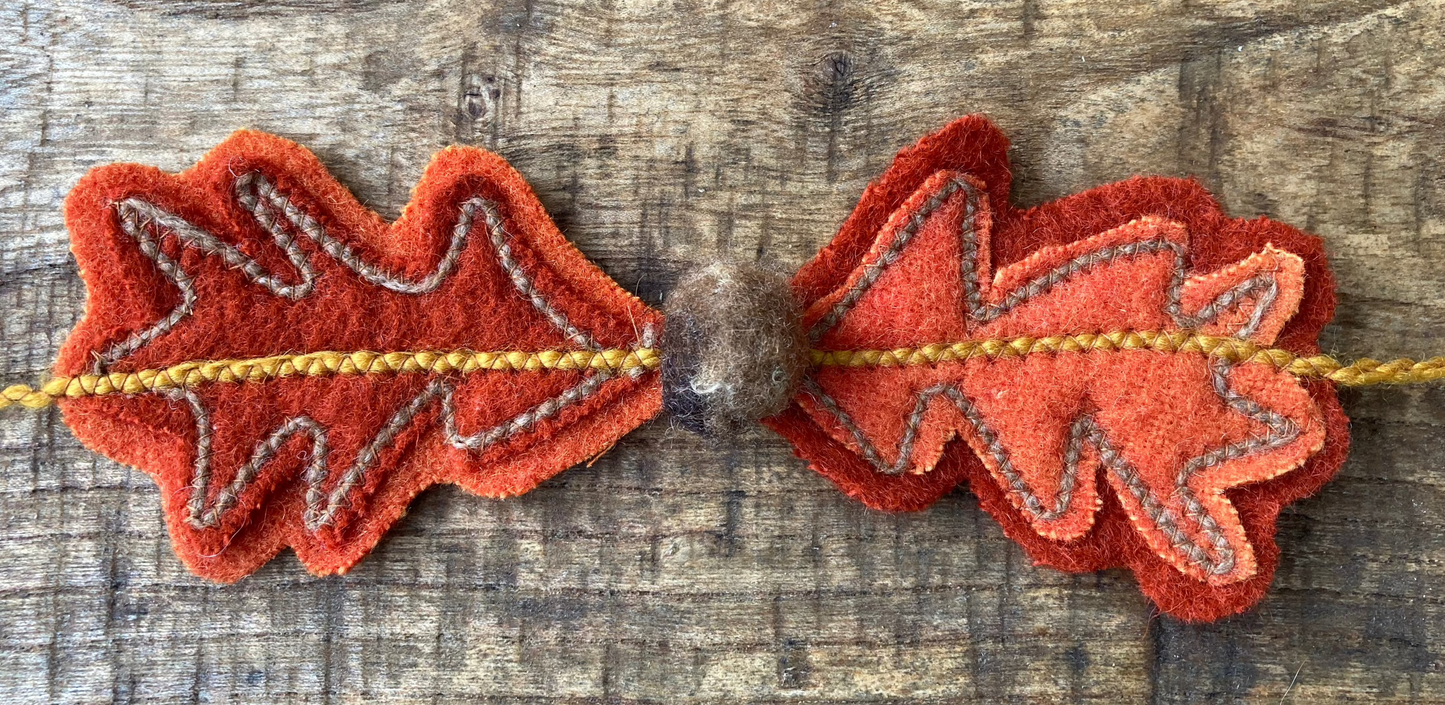 Autumn Leaves String - Garland - Oak & Co. - Brown