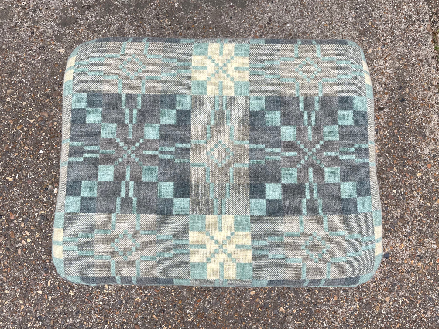 Melin Tregwynt - Vintage Star - Welsh Tapestry - Ercol Windsor 341 Footstool