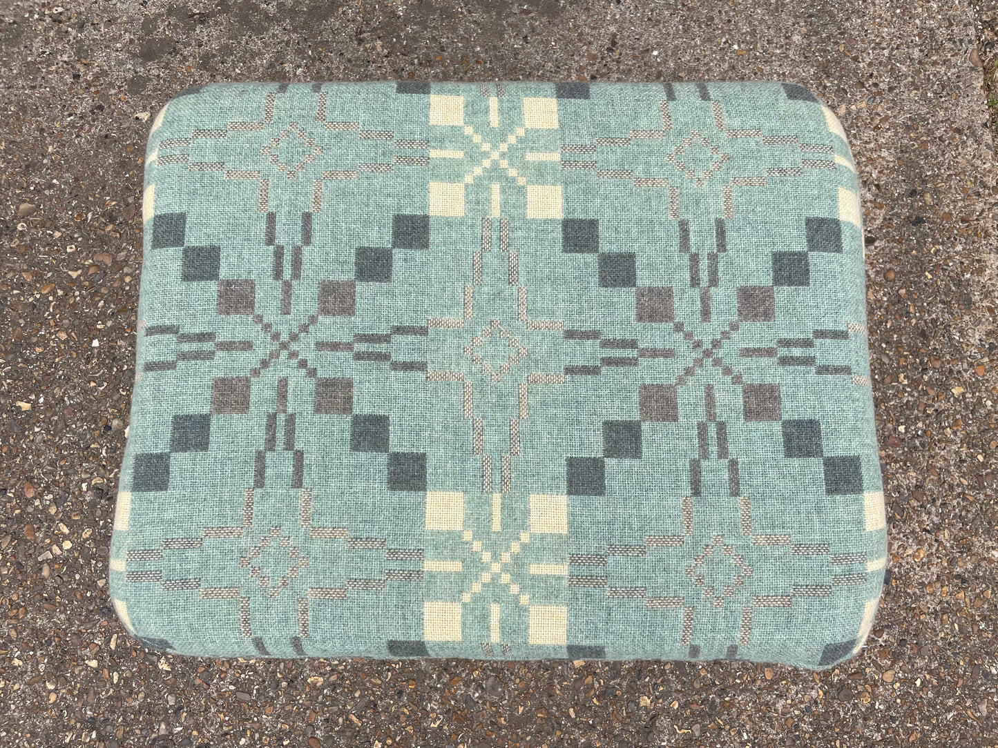 Melin Tregwynt - Vintage Star - Welsh Tapestry - Ercol Windsor 341 Footstool