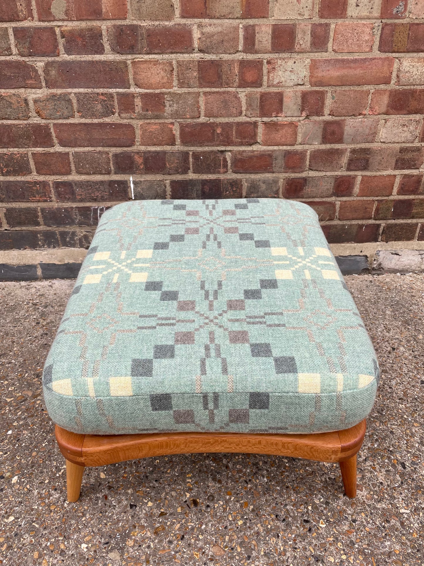 Melin Tregwynt - Vintage Star - Welsh Tapestry - Ercol Windsor 341 Footstool
