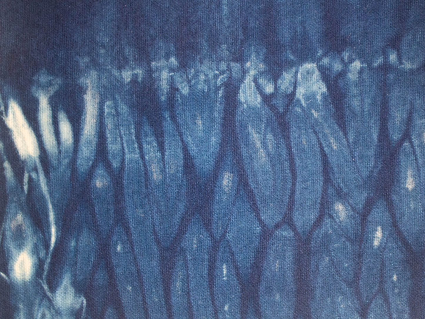 Indigo Shibori Hand-dyed Vintage Merino Wool Blanket - Double