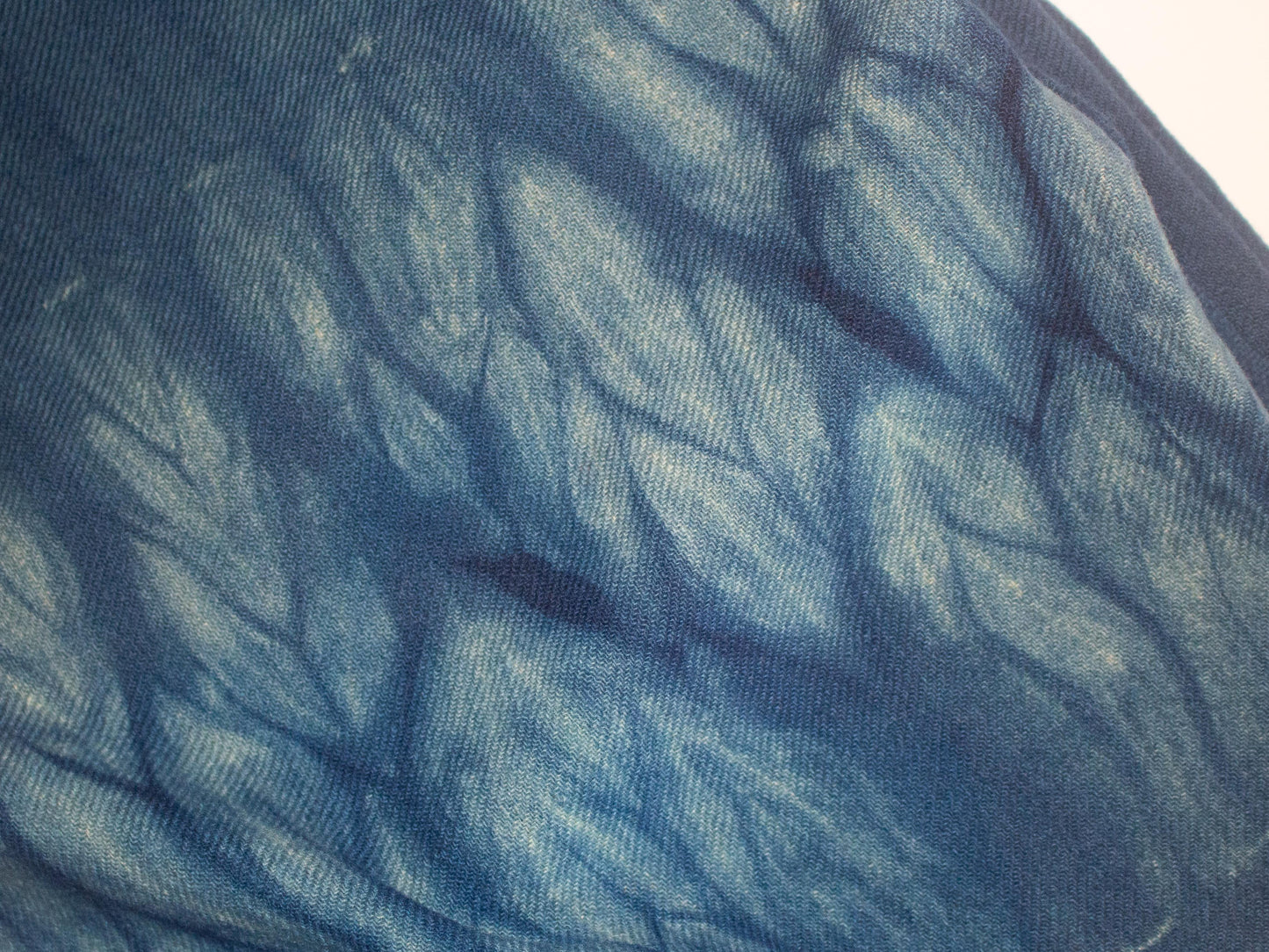 Indigo Shibori Hand-dyed Vintage Wool Blanket - Double