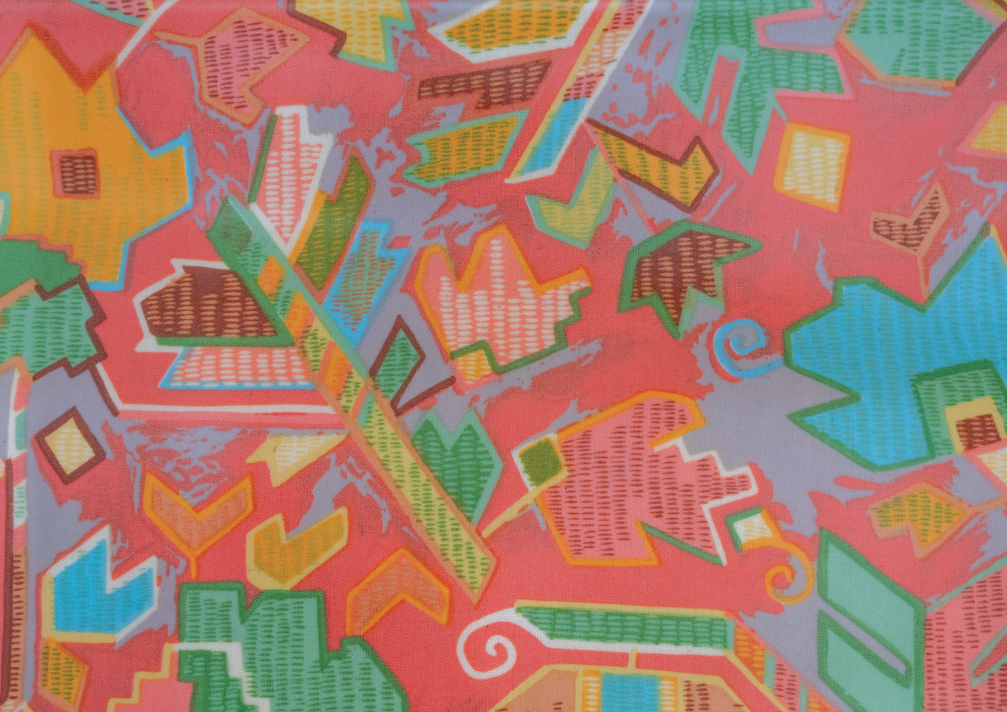 Oil Cloth Tablecloth - Pink Abstract