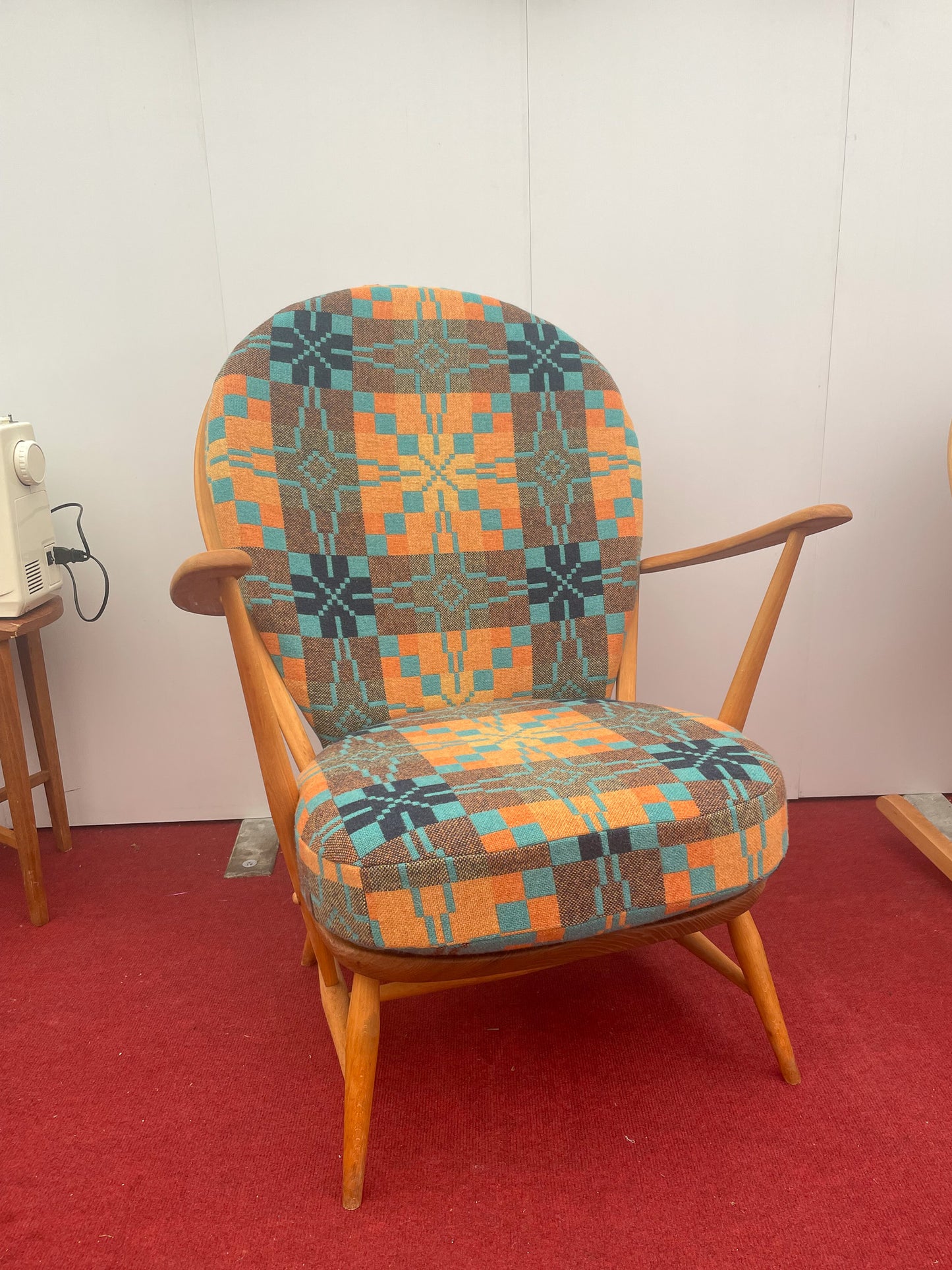 Welsh Tapestry- Ercol 317 Grandfather Armchair