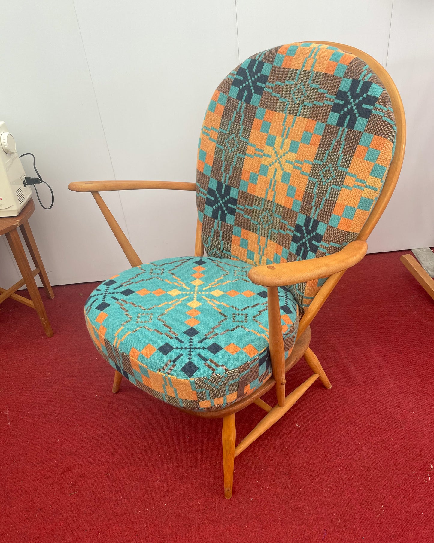 Welsh Tapestry- Ercol 317 Grandfather Armchair