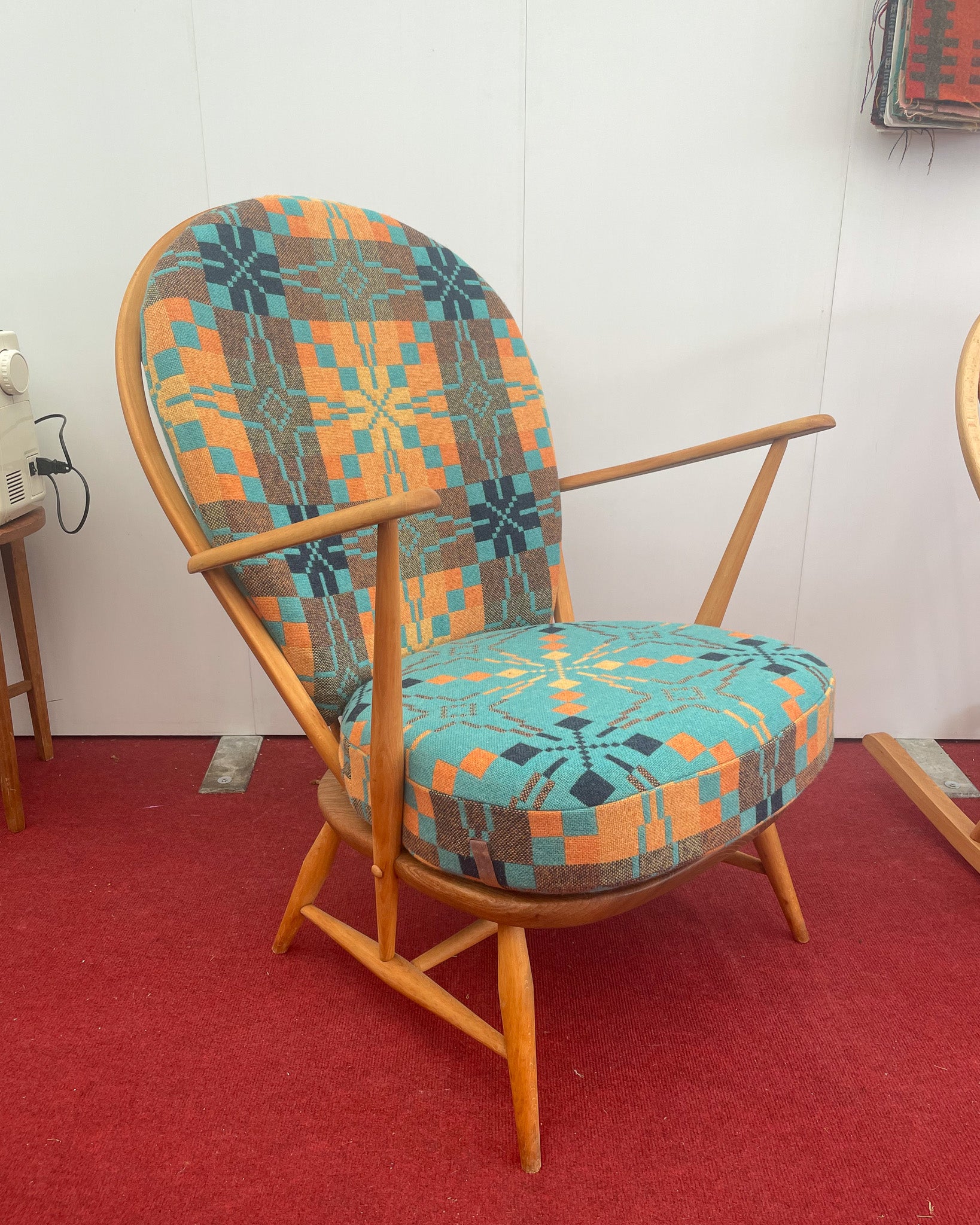 Welsh Tapestry- Ercol 317 Grandfather Armchair