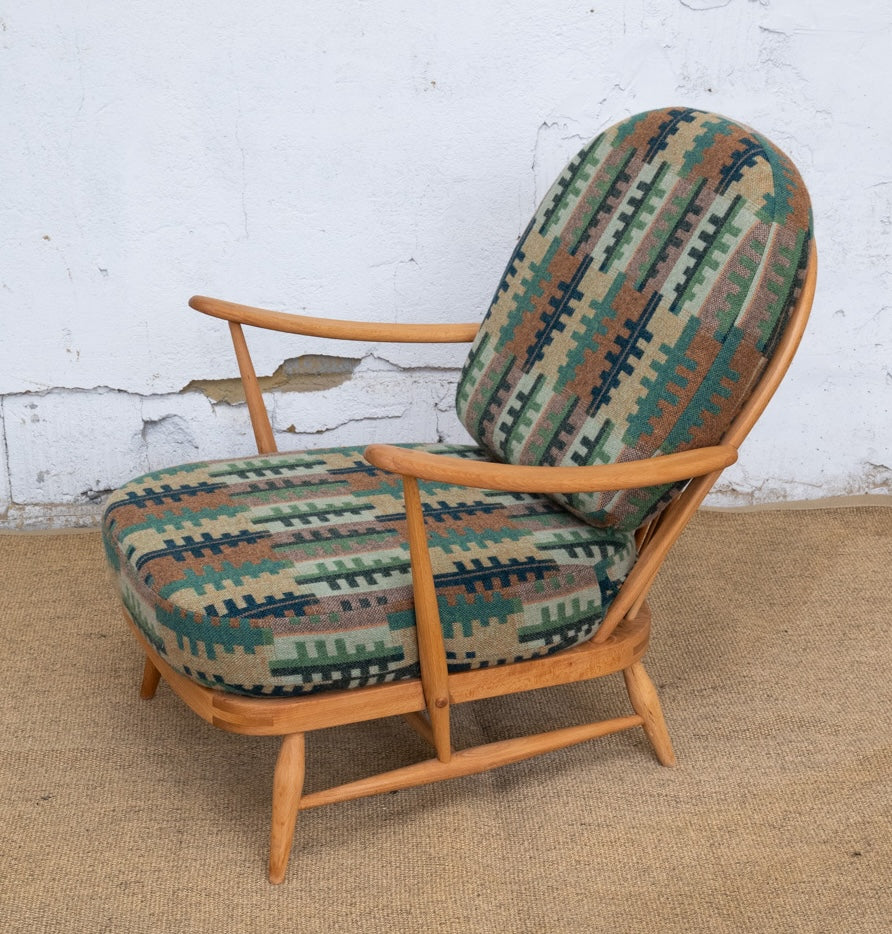 Melin Tregwynt 'Forest' Welsh Tapestry - Ercol Windsor 203 Armchair