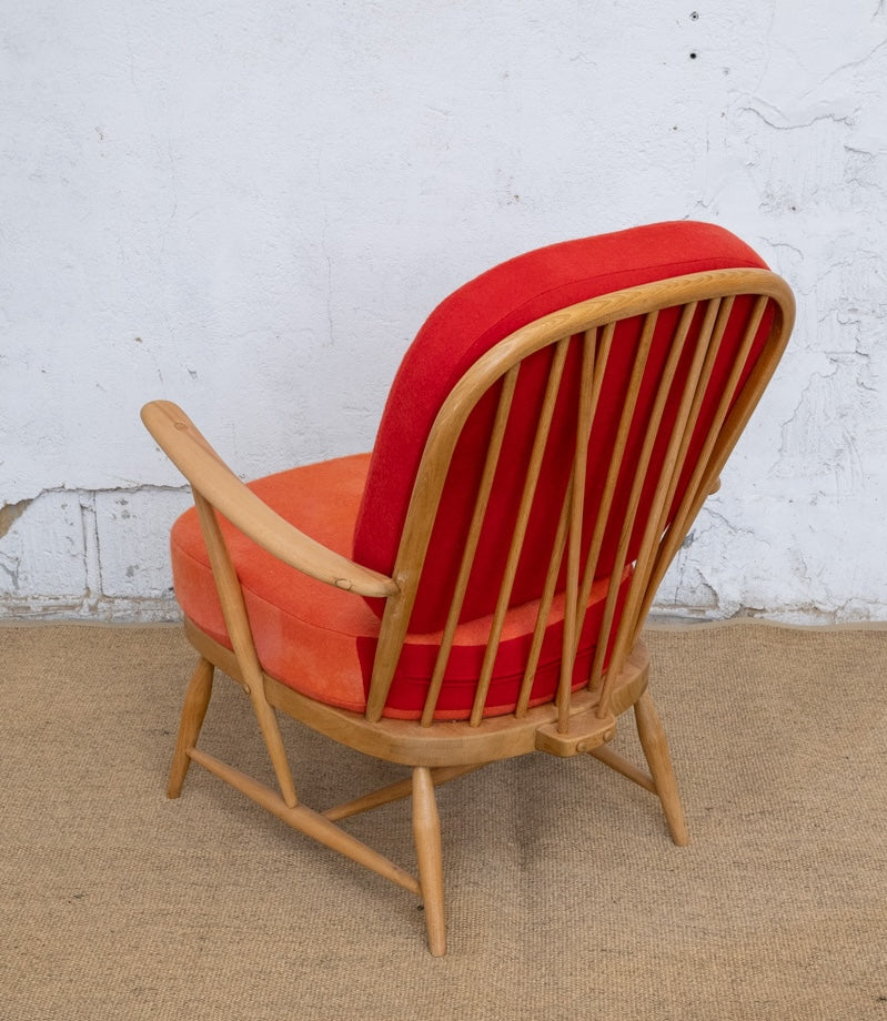 Ercol Windsor 335 Armchair - Blood/Orange Wool Covers
