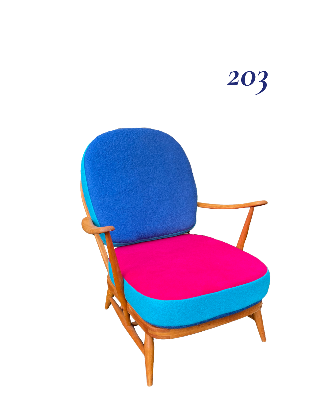 203 ercol armchair in trio colour 