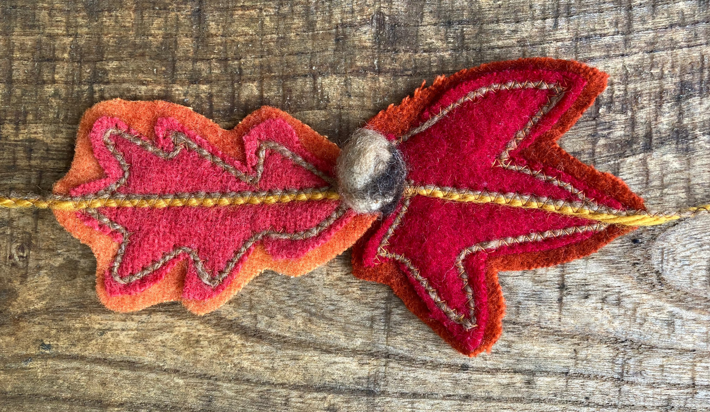 Autumn Leaves String - Garland - Field Maple with Oak - Brown