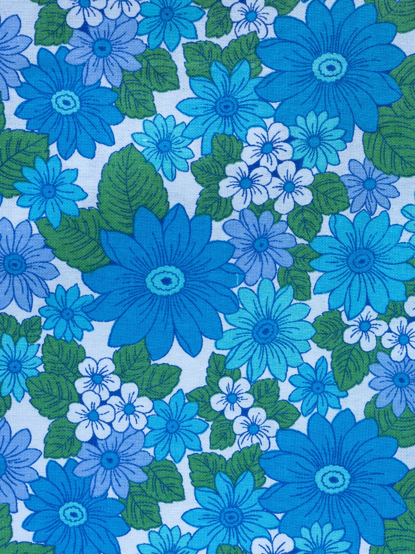 Deckchair - 70's Flowers - Blue and Green