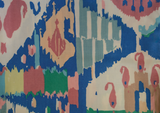 Oil Cloth Tablecloth - Blue Abstract