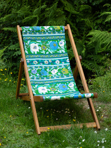 Deckchair - 70's Stripe/Flowers - Green