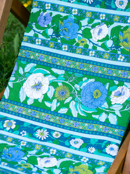 Deckchair - 70's Stripe/Flowers - Green