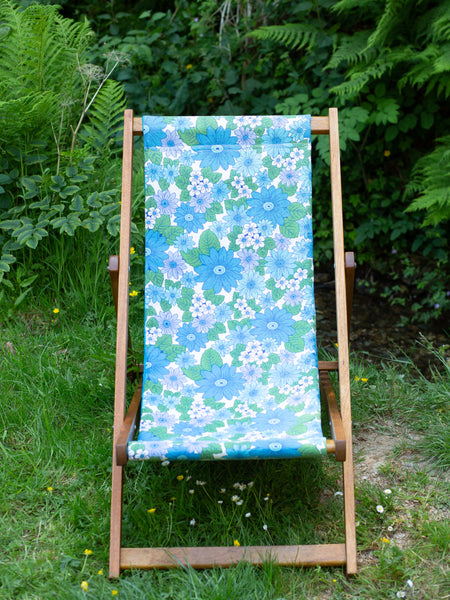 Deckchair - 70's Flowers - Blue