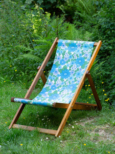 Deckchair - 70's Flowers - Blue