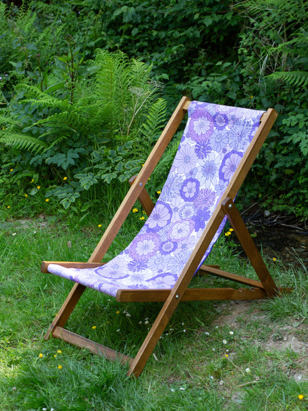Deckchair - 70's Flowers - Purple