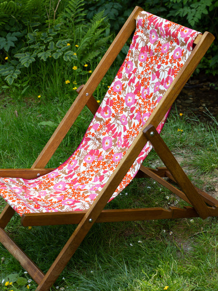 Deckchair - Cottage Garden - Pink