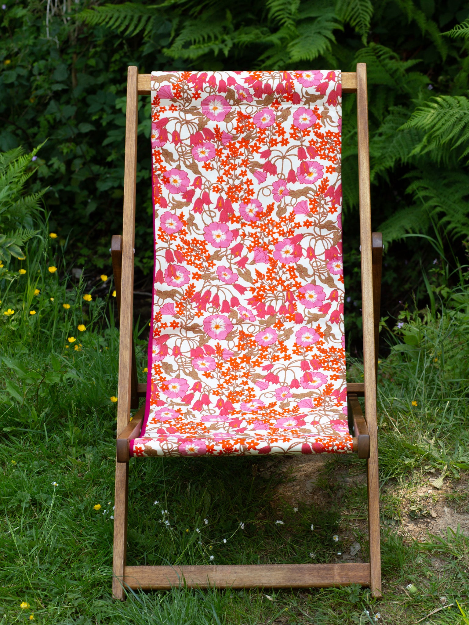 Deckchair - Cottage Garden - Pink