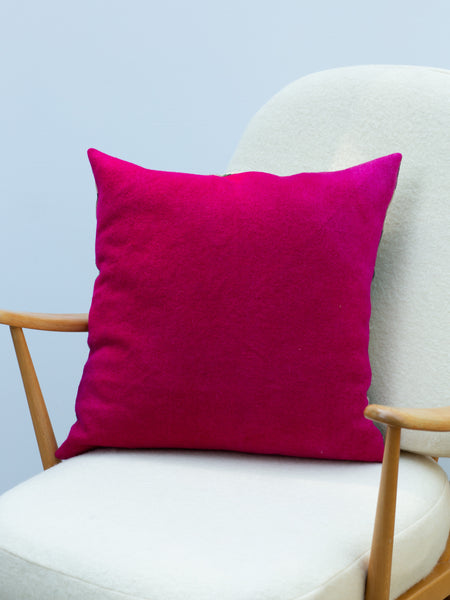 Wool Cushion - Floral/Pink