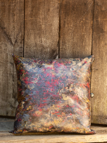 Cushion with handle - Oilcloth - Mottled/Purple