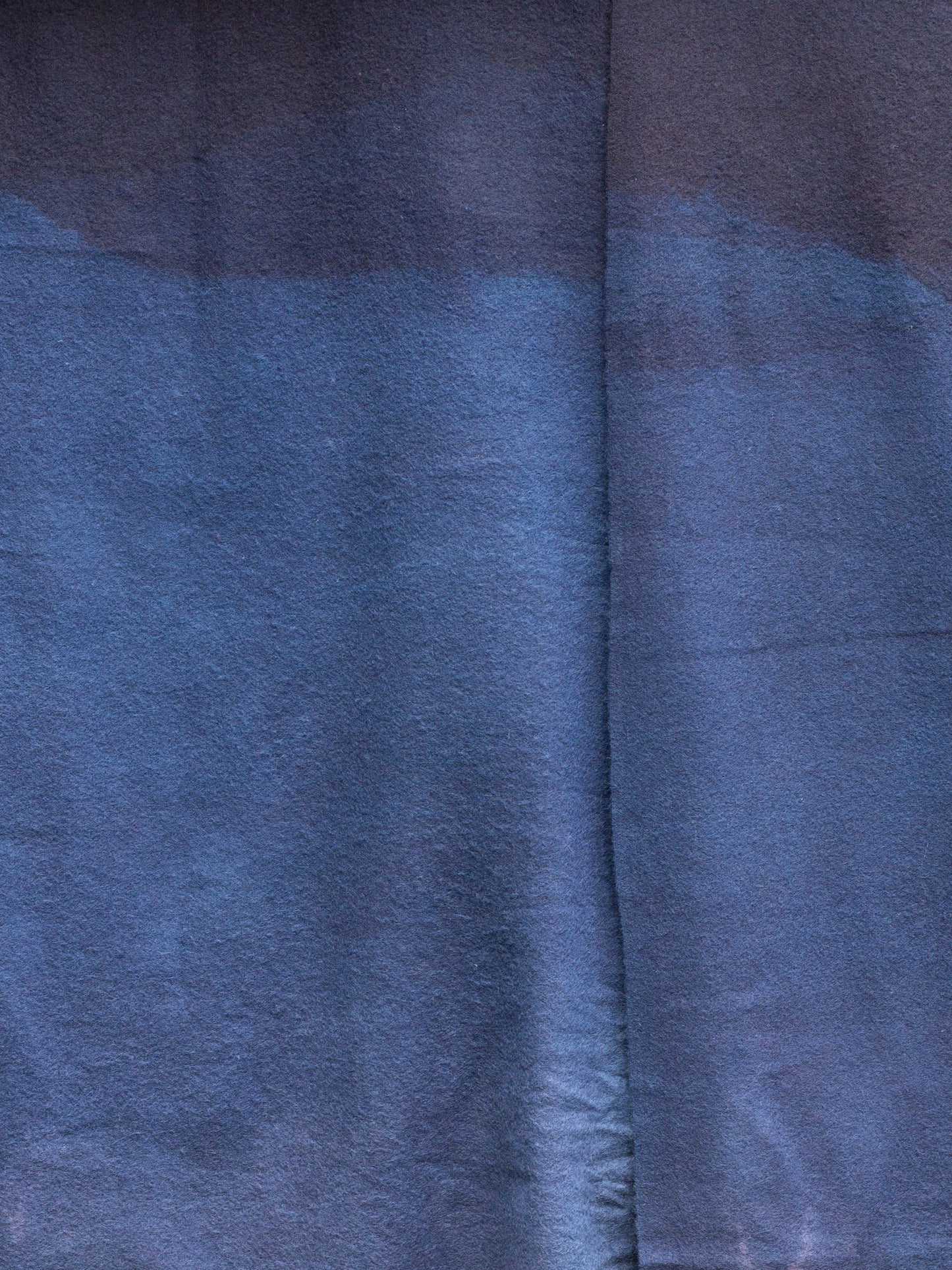 Indigo Ombre Hand-dyed Vintage Wool Blanket - Double