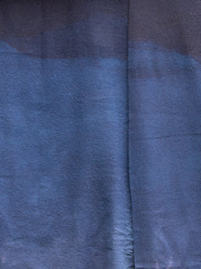 Indigo Ombre Hand-dyed Vintage Wool Blanket - Double