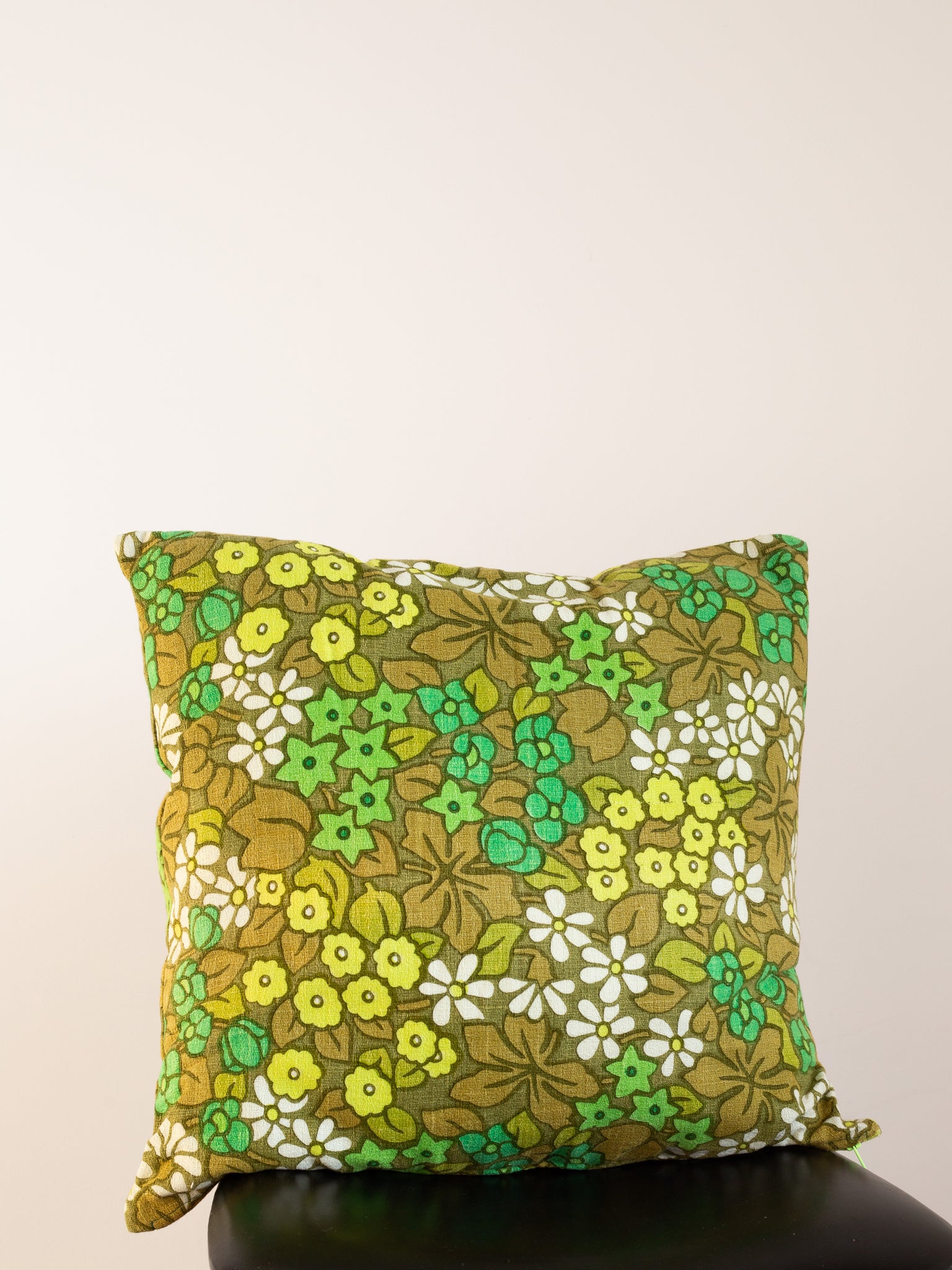 Floral Cushion - Green