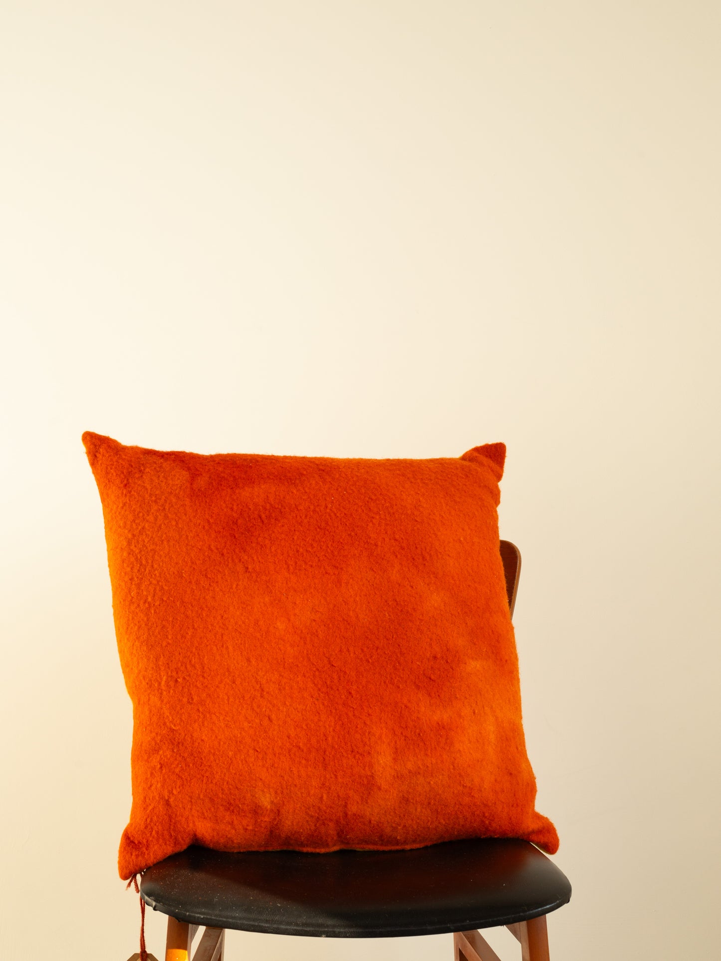 Large Cushion - Hand-dyed Vintage Wool - Rust/Golden Yellow