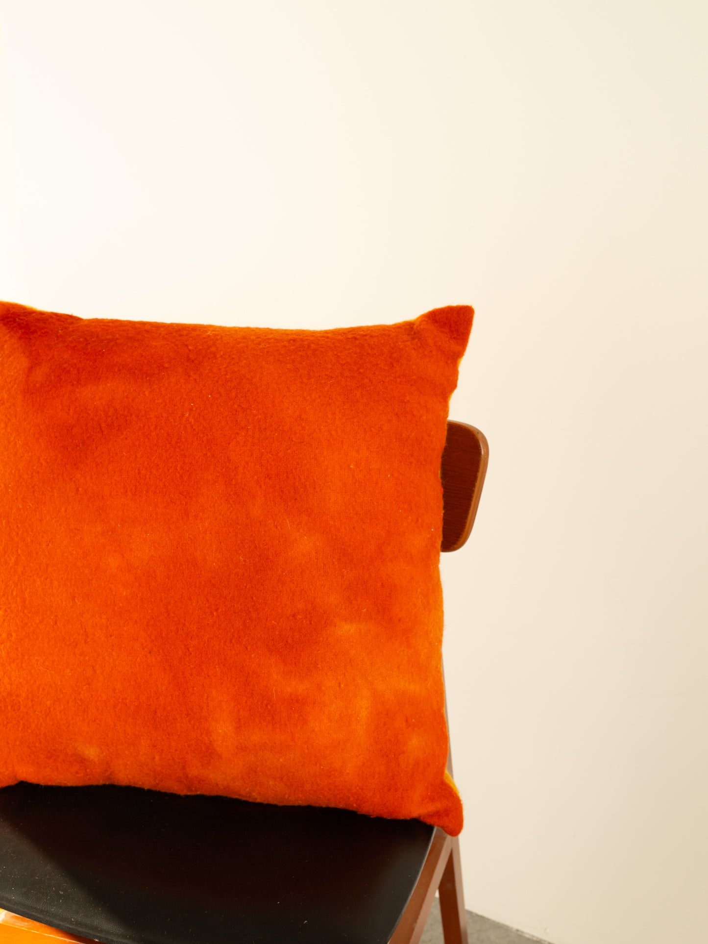 Large Cushion - Hand-dyed Vintage Wool - Rust/Golden Yellow