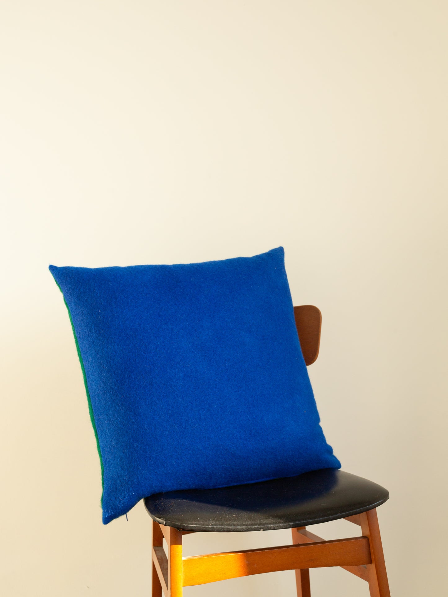 Large Cushion - Hand-dyed Vintage Wool - Blue/Green
