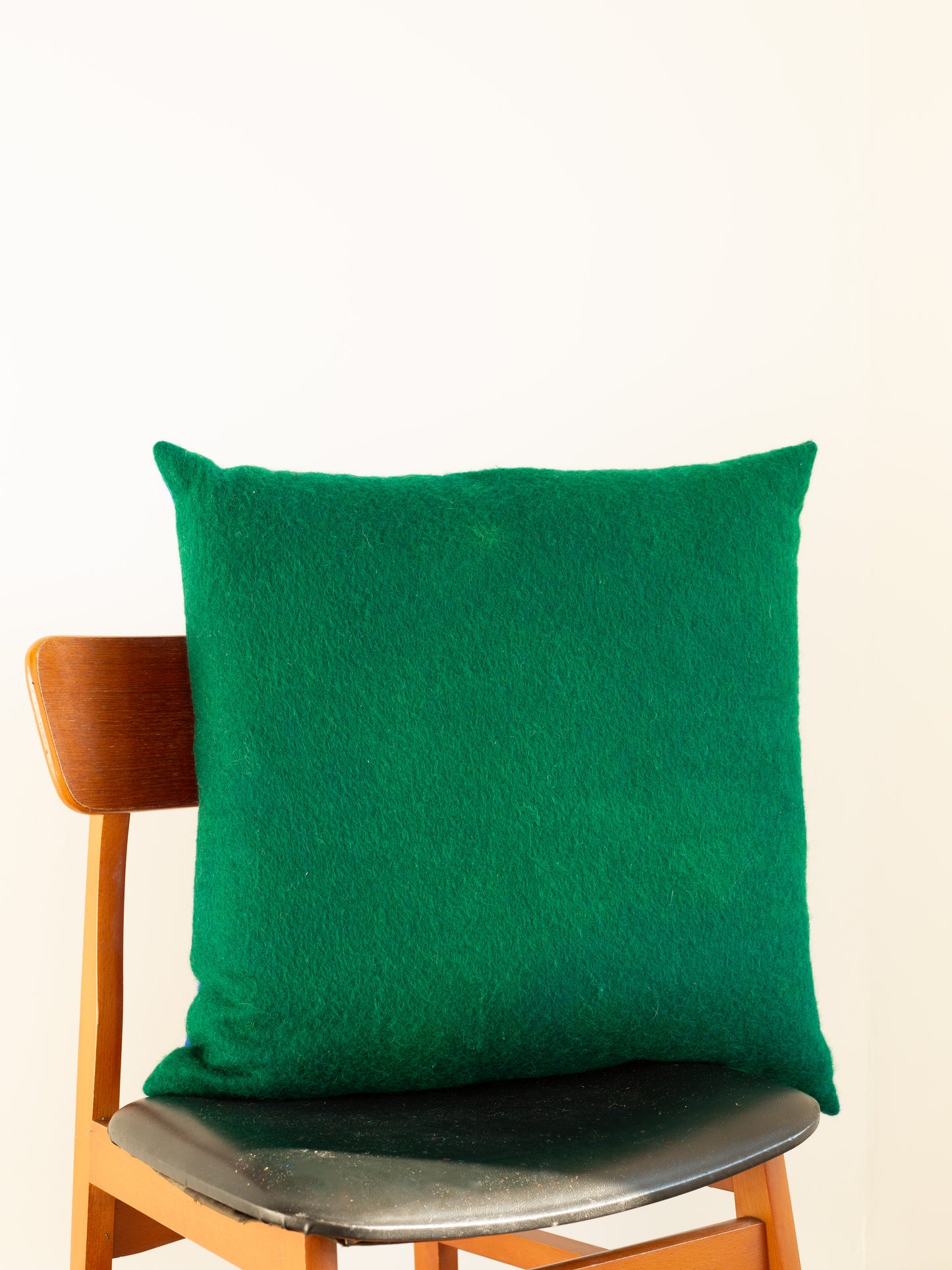 Large Cushion - Hand-dyed Vintage Wool - Blue/Green
