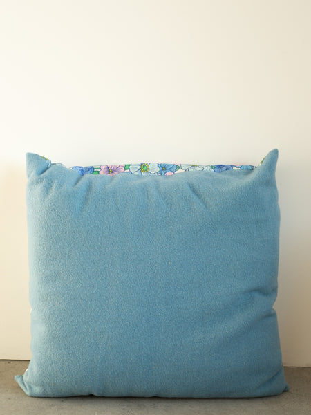 Floral Cushion - All The Flowers - Blue - Large