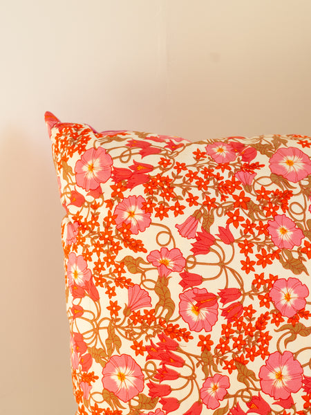Floral Cushion - Cottage Garden - Pink - Large