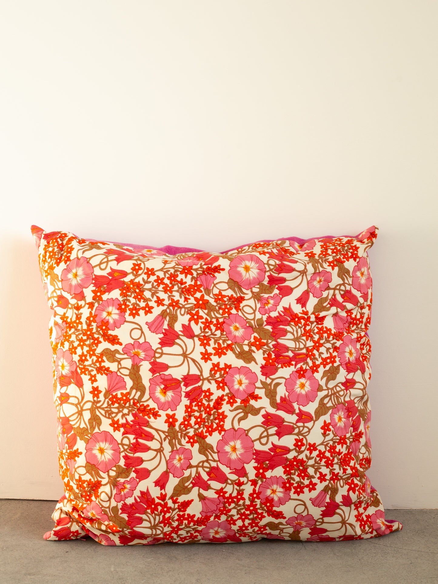 Floral Cushion - Cottage Garden - Pink - Large